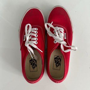 Vans Red Low Top Sneakers